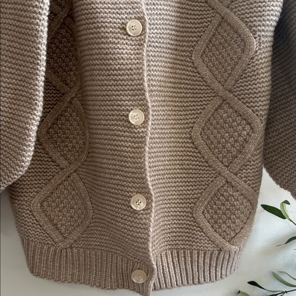Pink Lily Tan Knit Cardigan - Picture 2 of 5